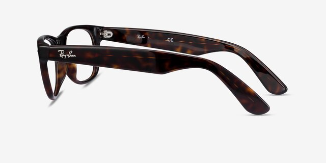 Ray-Ban RB5184 Wayfarer Tortoise AcetateEyeglass Frames from EyeBuyDirect, Side View