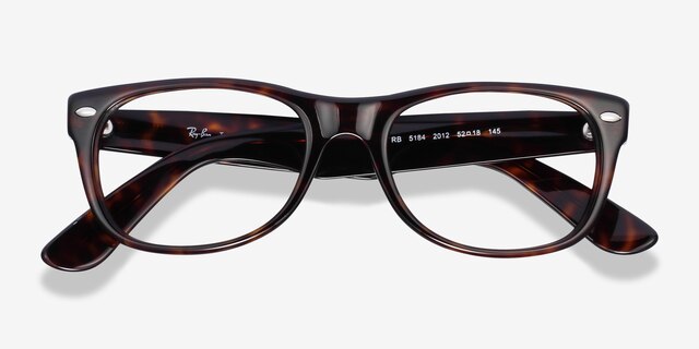 Ray-Ban RB5184 Wayfarer Tortoise AcetateEyeglass Frames from EyeBuyDirect, Closed View