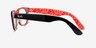 Ray-Ban RB5184 Wayfarer Black & Red AcetateEyeglass Frames from EyeBuyDirect, Side View