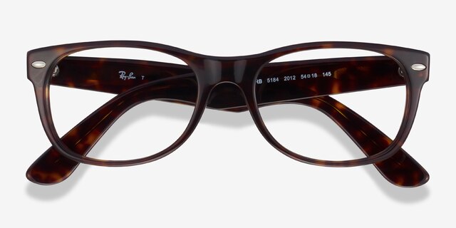 Ray-Ban RB5184 Wayfarer Tortoise AcetateEyeglass Frames from EyeBuyDirect, Closed View