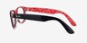 Ray-Ban RB5184 Wayfarer Black & Red AcetateEyeglass Frames from EyeBuyDirect, Side View