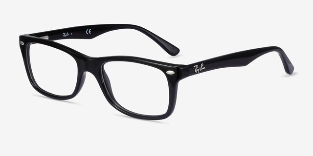 Ray-Ban RB5228 Black AcetateEyeglass Frames from EyeBuyDirect, Angle View