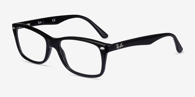 Ray-Ban RB5228 Black AcetateEyeglass Frames from EyeBuyDirect, Angle View