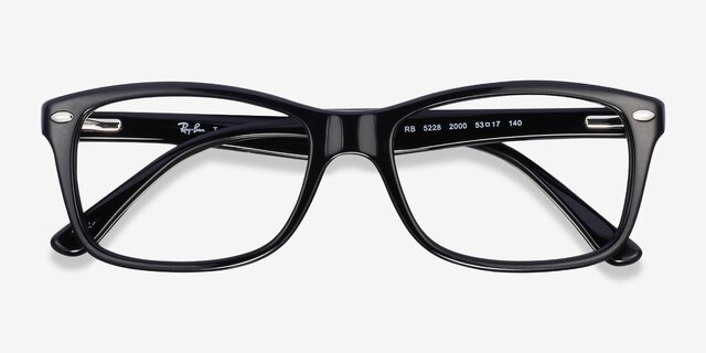 Ray-Ban RB5228 Black AcetateEyeglass Frames from EyeBuyDirect, Closed View