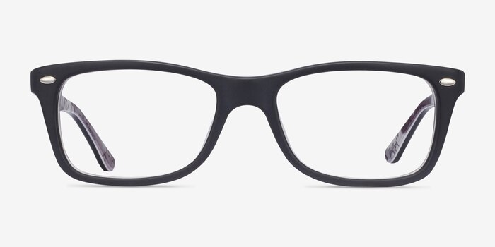 Ray-Ban RB5228 Black & Gray Acetate Eyeglass Frames from EyeBuyDirect