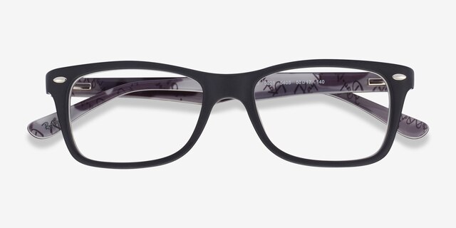 Ray-Ban RB5228 Black & Gray AcetateEyeglass Frames from EyeBuyDirect, Closed View