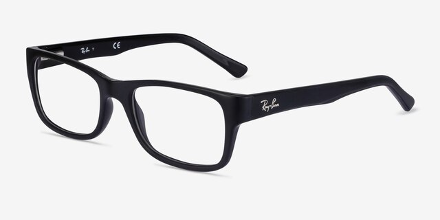 Ray-Ban RB5268 Matte Black AcetateEyeglass Frames from EyeBuyDirect, Angle View