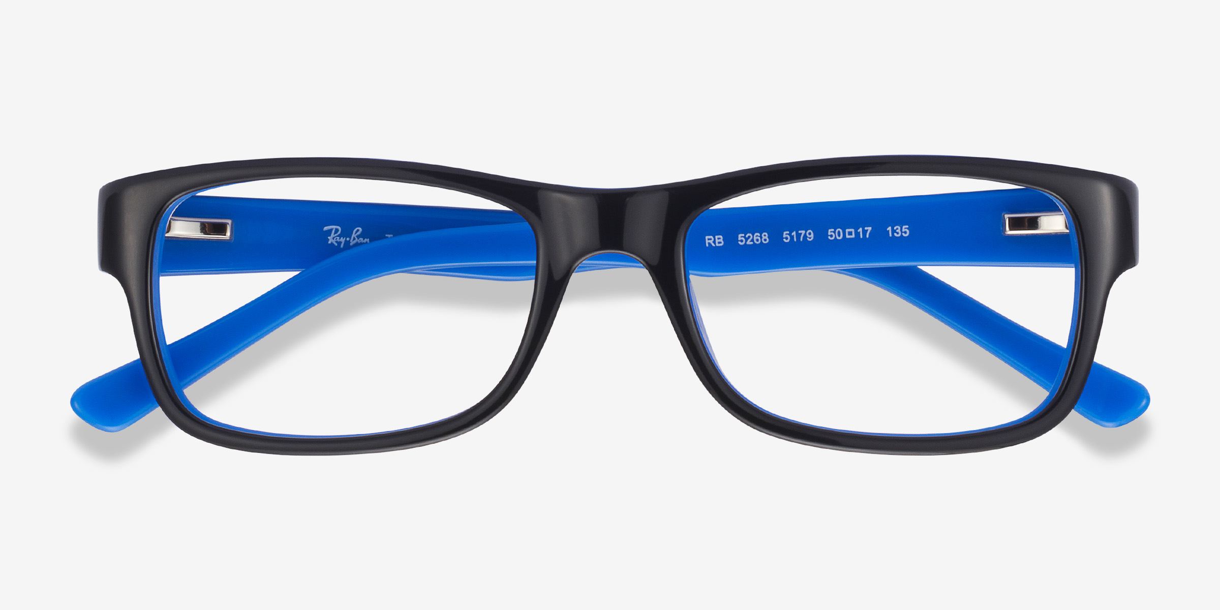 Ray-Ban RB5268 - Rectangle Black Frame Eyeglasses | Eyebuydirect Canada