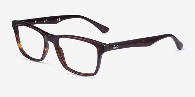 Ray-Ban RB5279 Tortoise AcetateEyeglass Frames from EyeBuyDirect, Angle View