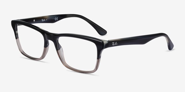 Ray-Ban RB5279 Black & Gray AcetateEyeglass Frames from EyeBuyDirect, Angle View