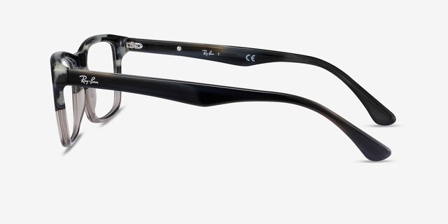 Ray-Ban RB5279 Black & Gray AcetateEyeglass Frames from EyeBuyDirect, Side View