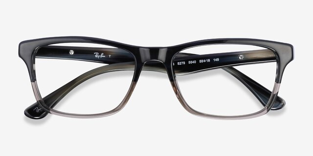 Ray-Ban RB5279 Black & Gray AcetateEyeglass Frames from EyeBuyDirect, Closed View