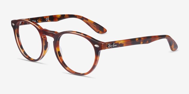 Ray-Ban RB5283 Tortoise AcetateEyeglass Frames from EyeBuyDirect, Angle View