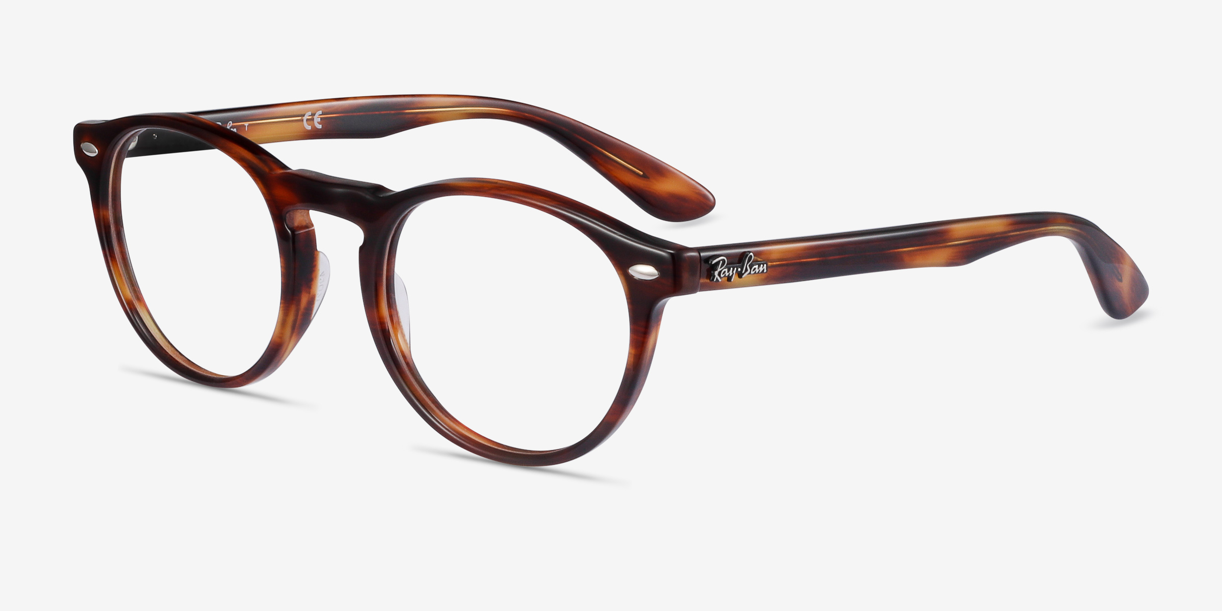 Ray-Ban RB5283 - Round Warm Tortoise Frame Eyeglasses | Eyebuydirect Canada
