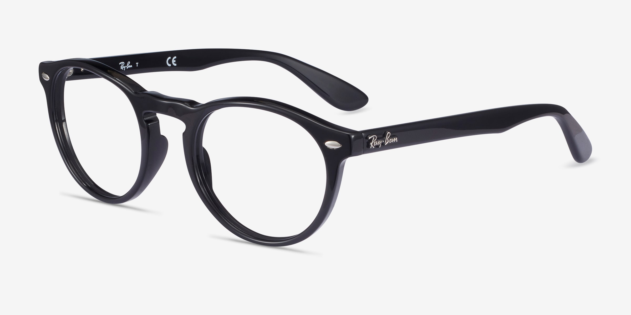 Ray-Ban RB5283 - Round Black Frame Eyeglasses | Eyebuydirect