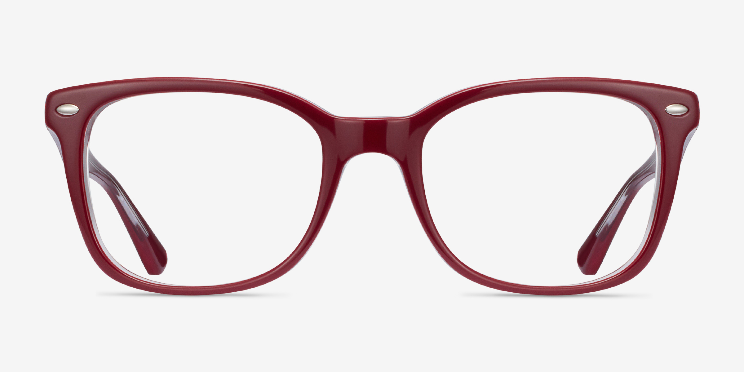 Ray Ban Rb5285 Square Burgundy Frame Eyeglasses Eyebuydirect