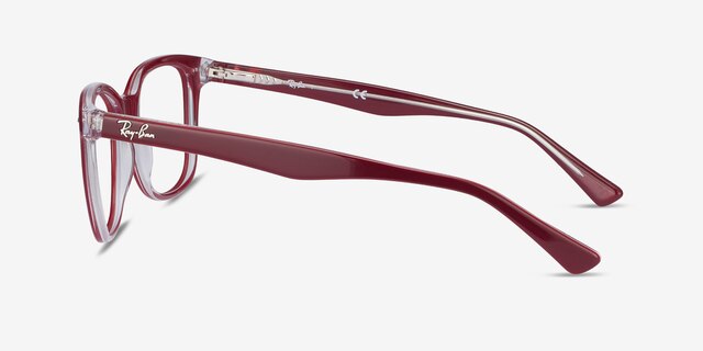 Ray-Ban RB5285 Burgundy AcetateEyeglass Frames from EyeBuyDirect, Side View