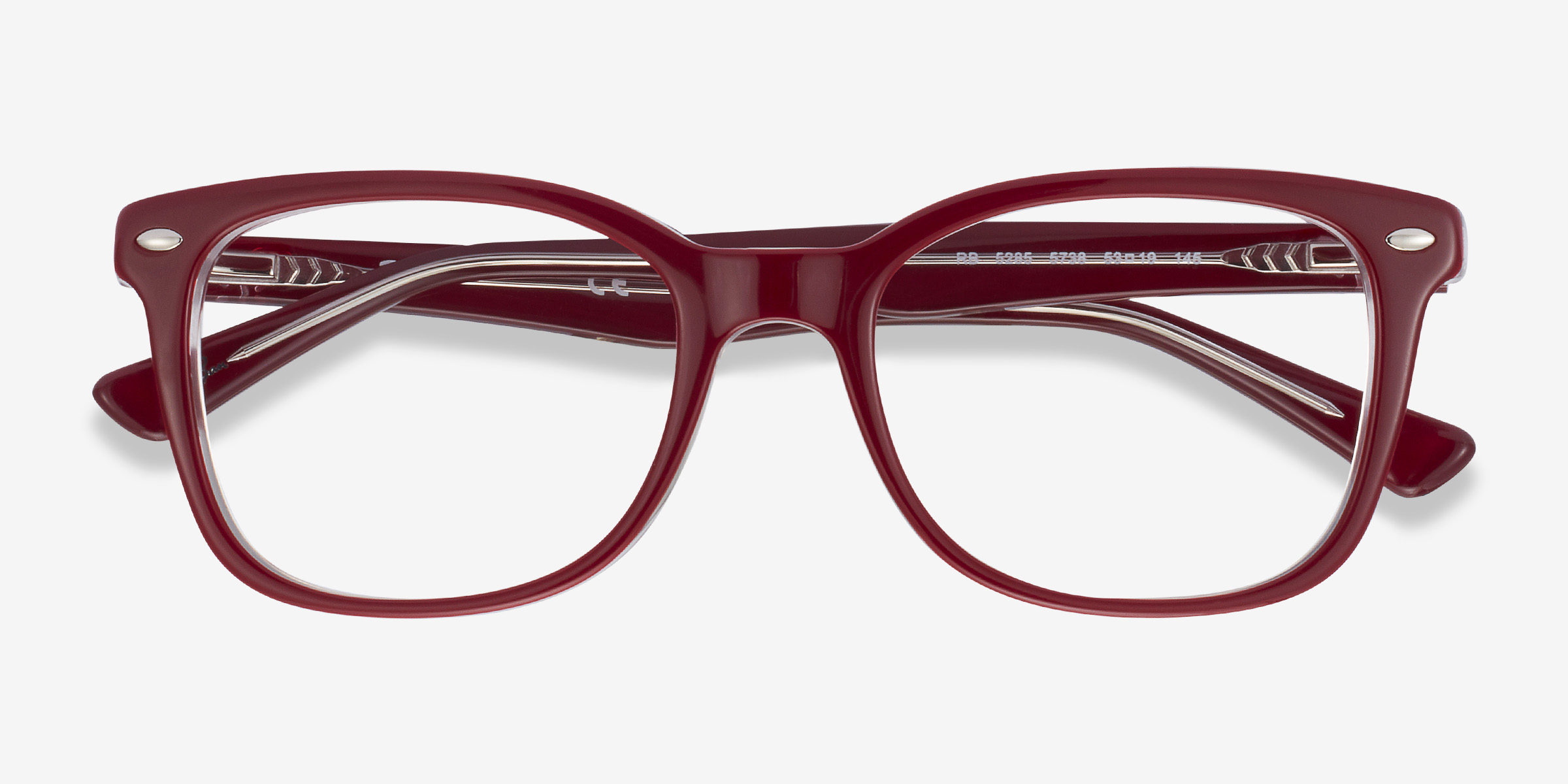 Ray Ban Rb5285 Square Burgundy Frame Eyeglasses Eyebuydirect Canada