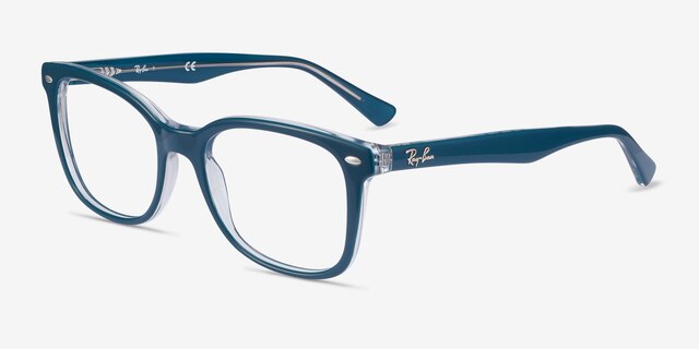 Ray-Ban RB5285 Blue AcetateEyeglass Frames from EyeBuyDirect, Angle View