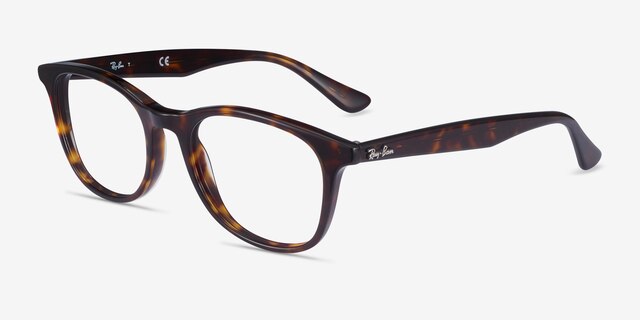 Ray-Ban RB5356 Tortoise AcetateEyeglass Frames from EyeBuyDirect, Angle View