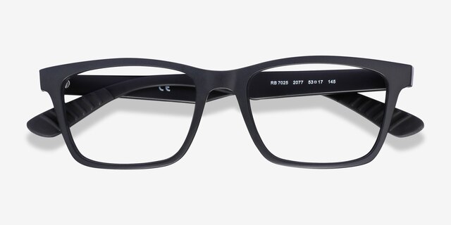 Ray-Ban RB7025 Black PlasticEyeglass Frames from EyeBuyDirect, Closed View