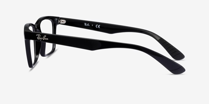 Ray-Ban RB7025 Shiny Black Plastic Eyeglass Frames from EyeBuyDirect