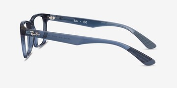 Ray-Ban RB7025 - Rectangle Blue Frame Eyeglasses | Eyebuydirect