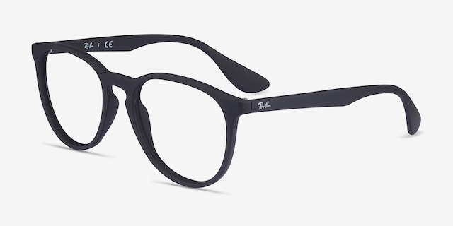 Ray-Ban RB7046 Black PlasticEyeglass Frames from EyeBuyDirect, Angle View