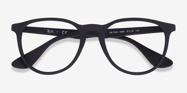 Ray-Ban RB7046 Black PlasticEyeglass Frames from EyeBuyDirect, Closed View