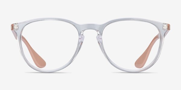Ray-Ban RB7046 Clear & Pink Beige Plastic Eyeglass Frames