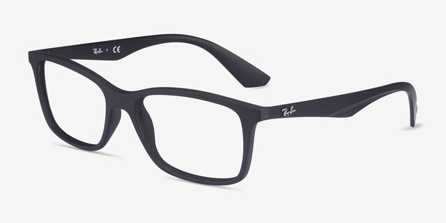 Ray-Ban RB7047 Black PlasticEyeglass Frames from EyeBuyDirect, Angle View