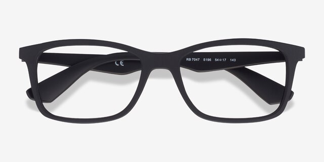 Ray-Ban RB7047 Black PlasticEyeglass Frames from EyeBuyDirect, Closed View