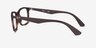 Ray-Ban RB7047 Tortoise Brown PlasticEyeglass Frames from EyeBuyDirect, Side View