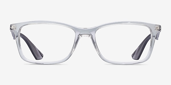 Ray-Ban RB7047 Clear & Gray Plastic Eyeglass Frames