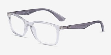 doneren Diakritisch Forensische geneeskunde Ray-Ban RB7047 - Rectangle Clear & Gray Frame Eyeglasses | Eyebuydirect