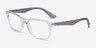 Ray-Ban RB7047 Clear & Gray PlasticEyeglass Frames from EyeBuyDirect, Angle View