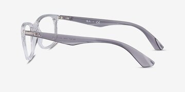 Ray-Ban RB7047 - Rectangle Clear & Gray Frame Eyeglasses | Eyebuydirect  Canada