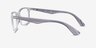 Ray-Ban RB7047 Clear & Gray PlasticEyeglass Frames from EyeBuyDirect, Side View