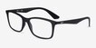 Ray-Ban RB7047 Black PlasticEyeglass Frames from EyeBuyDirect, Angle View