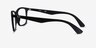 Ray-Ban RB7047 Black PlasticEyeglass Frames from EyeBuyDirect, Side View