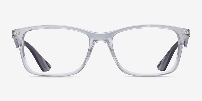 Ray-Ban RB7047 Clear & Gray Plastic Eyeglass Frames from EyeBuyDirect