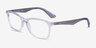 Ray-Ban RB7047 Clear & Gray PlasticEyeglass Frames from EyeBuyDirect, Angle View