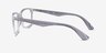 Ray-Ban RB7047 Clear & Gray PlasticEyeglass Frames from EyeBuyDirect, Side View