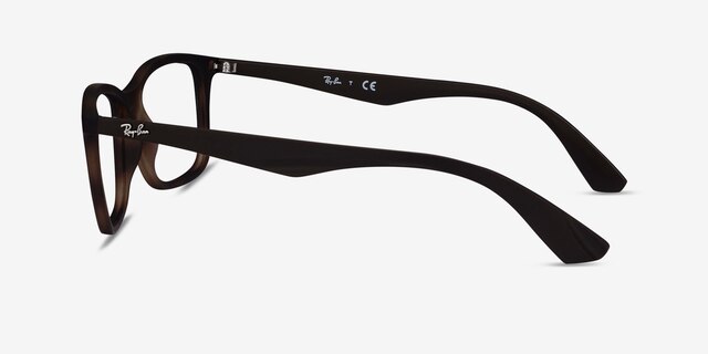 Ray-Ban RB7047 Tortoise Brown PlasticEyeglass Frames from EyeBuyDirect, Side View