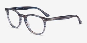 Ray-Ban RB7159 Bleu Plastique Montures de lunettes de vue d'EyeBuyDirect, Vue d'Angle