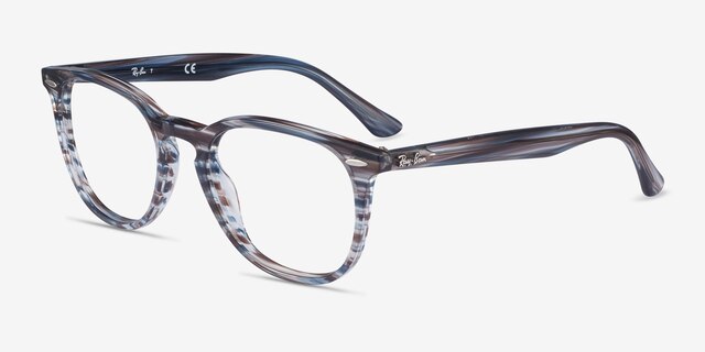 Ray-Ban RB7159 Blue PlasticEyeglass Frames from EyeBuyDirect, Angle View