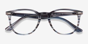 Ray-Ban RB7159 Bleu Plastique Montures de lunettes de vue d'EyeBuyDirect, Vue Rapprochée