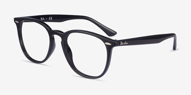 Ray-Ban RB7159 Black PlasticEyeglass Frames from EyeBuyDirect, Angle View