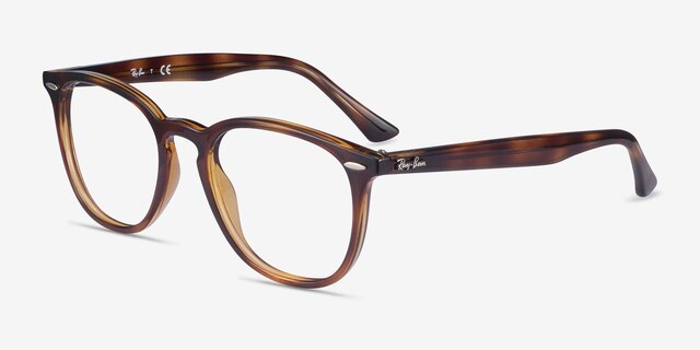 Ray-Ban RB7159 Tortoise PlasticEyeglass Frames from EyeBuyDirect, Angle View