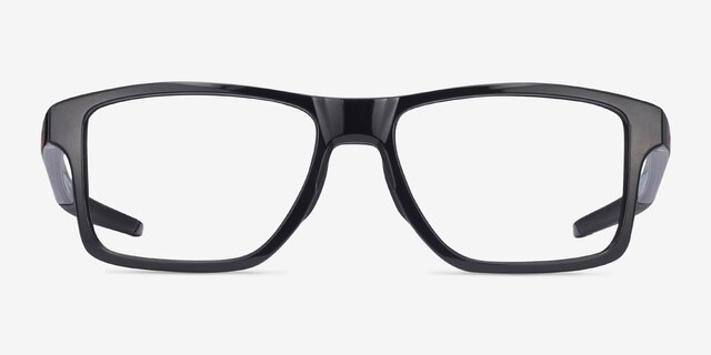 Oakley Chamfer Squared Polished Black PlastiqueMontures de lunettes de vue d'EyeBuyDirect, Vue de Face